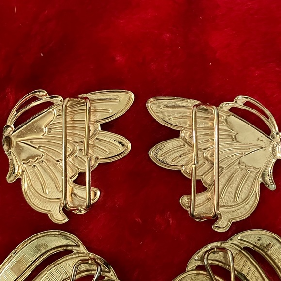 Lot of 3 Vintage Interlocking Belt Buckles Butterflies and Design - Picture 14 of 15